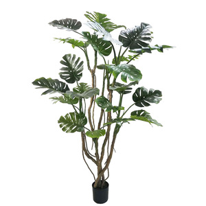 Pianta Artificiale Realistica di Monstera Verde in Vaso, Stile Ins, per Decorazione Interna del Soggiorno e Oggetto di Scena per Fotografia - Product Image 4