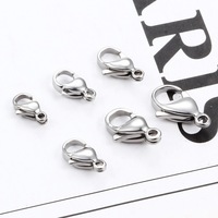 Fermoirs mousquetons en acier inoxydable, anneaux ouverts, apprêts de bijouterie, accessoires de connexion pour colliers et bracelets DIY, fabriqués en Chine