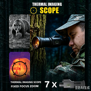 กล้องส่องทางไกลแบบตาเดียว CaseeDa NV-PRO-265 พร้อมไฟคู่ สำหรับการมองเห็นในเวลากลางคืนและการตรวจจับความร้อน เหมาะสำหรับการสำรวจกลางแจ้ง การศึกษาสัตว์ป่า ความละเอียด 1080P รุ่น CaseeDa NV-PRO-2 - Product Image 6