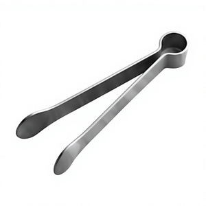Pinzas para Hielo de Acero Inoxidable Resistentes al Congelador, Aptas para Lavavajillas, Estilo Simple, Pinzas Metálicas para Ensaladas y Alimentos, Impresión Láser con Logotipo Personalizado - Product Image 1
