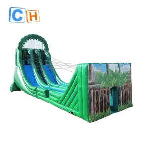 Raksasa Yang Disesuaikan Terbuka Inflatable Slide Inflatable Cableway Inflatable Zip Line untuk Orang Dewasa untuk Anak-anak