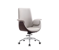 Chaise de bureau ergonomique moderne LINOU 2026 en cuir synthétique, chaise de direction à dossier haut avec accoudoirs