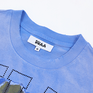 Camisetas DUAA con Pedrería, Estilo Urbano, Talla Grande para Hombre, Algodón Puro, Moda Urbana, Nueva Llegada 2026 - Product Image 2