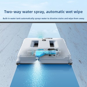 <span class=keywords><strong>Robot</strong></span> inteligente para limpieza de ventanas rectangulares, sistema de pulverización de agua dual, planificación automática de rutas para superficies de vidrio del hogar - Product Image 2