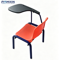 Chaise d'étude durable en plastique pour étudiants avec tablette d'écriture, chaise moderne pour la maternelle, les séminaires et les salles de formation
