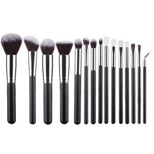 Ensemble de 15 pinceaux de maquillage sans logo, haute qualité, personnalisable, pour blush, fond de teint, fards à paupières, avec étui. - Product Image 4
