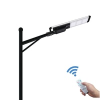Lampes solaires d'extérieur, lampadaires solaires à montage sur poteau, étanches IP65, lampes solaires LED 50W avec télécommande