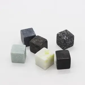 Marble ice cube stones reusable whiskey stones 2cm square shape ice cube stone