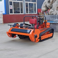 Tondeuse robot à chenilles télécommandée de qualité industrielle avec moteur diesel, broyeur de herbe pour l'agriculture, les vergers et les terres agricoles