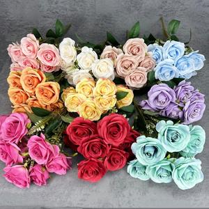 Bouquets de fleurs de roses bouquets décorations de mariage pièce maîtresse Arrangement floral soie artificielle Rose Bouquet décor à la maison - Product Image 5