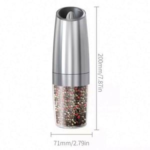 Battery Powered with LED <b>Light</b> Automatic Gravity Electric Mill Pepper and Salt Grinder - Product Image 3