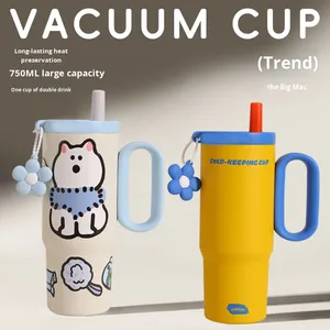Tasse en acier inoxydable 316 isolée de grande capacité transfrontalière haute apparence tasse d'eau froide d'été poignée moderne <span class=keywords><strong>pour</strong></span> les fêtes - Product Image 2
