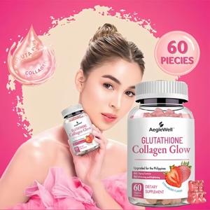 Precio al por mayor AegleWell Suplemento de colágeno L-glutatión Gummies para mujeres Piel natural Glutatión Colágeno Gummy - Product Image 2