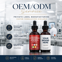 Gouttes buvables de berbérine et cannelle de Ceylan 60ml, supplément de melon amer, curcuma et chrome pour le soutien de la glycémie chez la femme, OEM