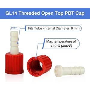 XZ LAB SUPPLIES GL14 Tapón de Rosca Rojo para Botellas de Laboratorio con Material PBT, Garantía de 2 Años, Personalizable OEM/ODM - Product Image 2