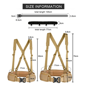 Cinturón Táctico de Entrenamiento para Exteriores, Cinturón Multifuncional MOLLE, Cinturón de Servicio Ajustable con Hebilla Metálica de Liberación Rápida, Cinturón Deportivo CS - Product Image 5