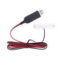 Câble éliminateur de batterie AA avec convertisseur de type C Entrée USB ou type C Sortie de batterie factice AA 5V2A 1.5V/3V/4.5V/6V