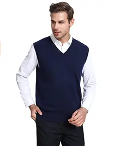 Mens Sweater Knit Vest Sweater Sleeveless Pullover Sleeveless Sweaters Wool Knit