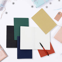 Carnet en papier kraft personnalisé avec logo 2027, couverture souple, reliure cousue, pages lignées, cahier de composition, journal pour les élèves