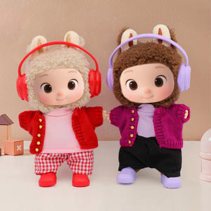 Vente en gros d'usine Mini jouet en peluche mignon de dessin animé 17 cm Poupée en coton Ensemble de vêtements et d'accessoires - Product Image 2