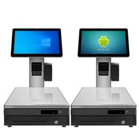 Eceran cerdas layar sentuh Pos timbangan berat produsen perangkat keras grosir timbangan Register uang tunai AI dengan Label Printer