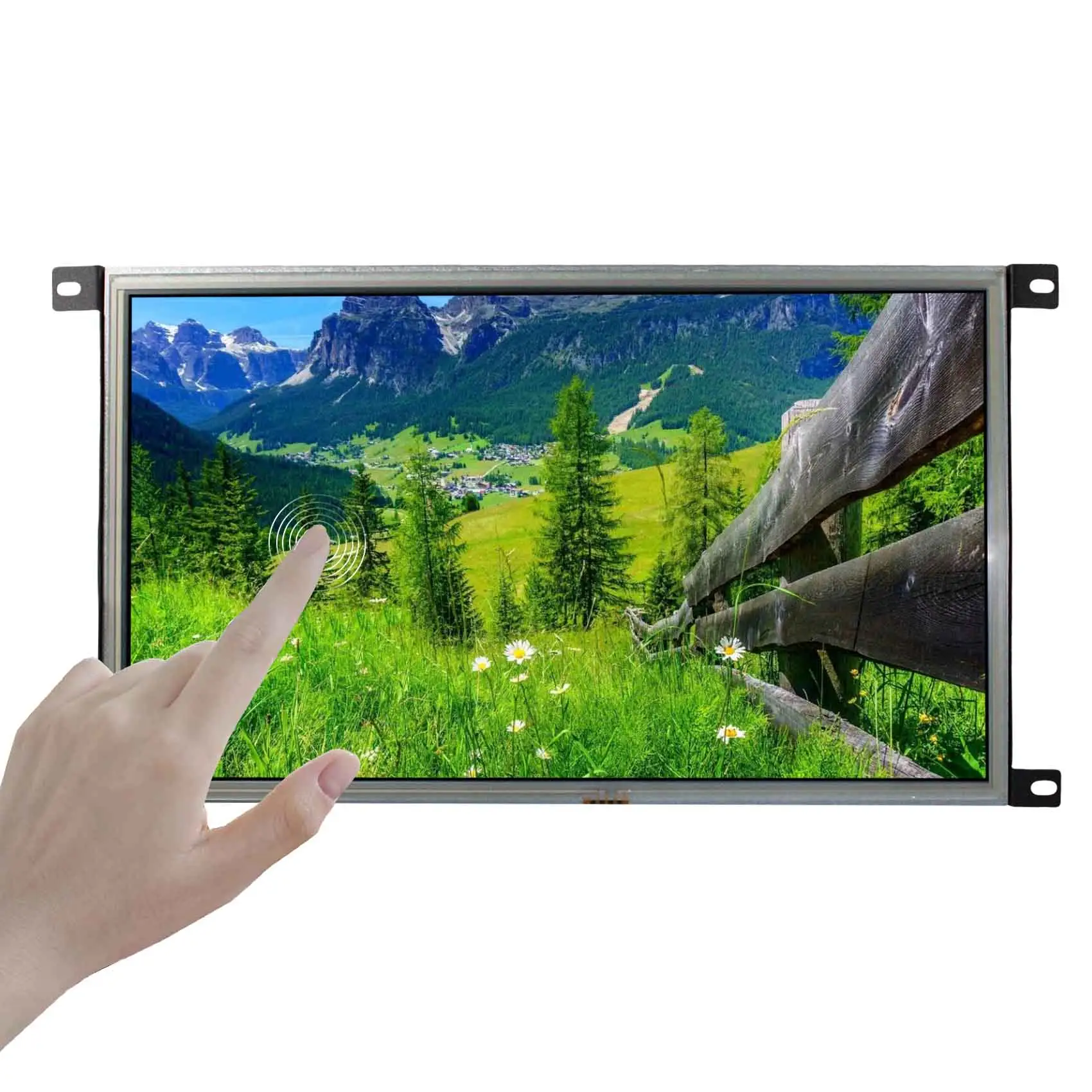 Touchscreen 15,6 Zoll tragbarer Monitor eingebettete Installation Industriemonitor-Display Hd Mi Dvi Vga Port offener Rahmen Monitor-Display