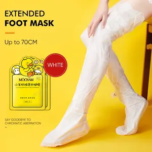 Organic Herbal Whitening Moisturizing Hydrating Goat Milk Long Foot Mask Leg Mask For Heel Dryness Leg Care
