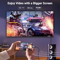 Cable UGREEN CM565 USB-C a HDMI 2.1, 8K 60Hz, 4K 240Hz, 48Gbps, HDR, HDCP2.3, Thunderbolt 3/4, Trenzado de Nailon, Gris, 3.3/6.6/10 Pies