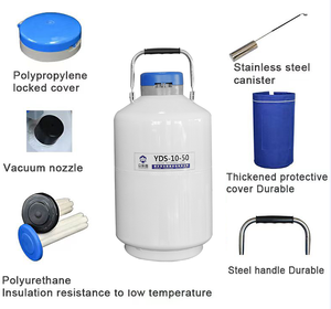 Achat en gros YDS-10-50 Réservoir de nitrogène <span class=keywords><strong>liquide</strong></span> sous vide en alliage d'aluminium de 10 L pour le stockage des cellules souches - Product Image 4