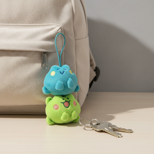 Porte-clés en peluche grenouille super doux personnalisé de 5 cm, mini pendentif mignon pour sac à dos avec jouets de dessin animé roses, verts, bleus et gris - Product Image 6