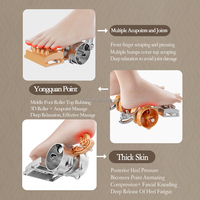 Appareil de massage des pieds par compression d'air et shiatsu avec rouleaux chauffants pour le massage des pieds et des mollets, soulagement des douleurs musculaires à domicile