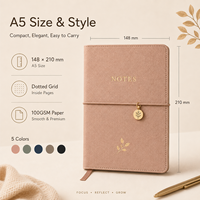 Carnet Premium A5 à Couverture Rigide en Cuir PU, Points Croisés, Dorure à Chaud, Fermeture Élastique et Ruban, Idéal pour le Travail, l'École ou le Journal Quotidien