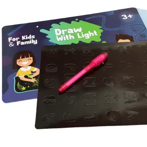 라이트 드로잉 태블릿으로 어두운 곳에서 빛나는 재미있는 마그네틱 드로잉 보드, 어린이용 LCD 쓰기 태블릿-어린이 드로잉 패드 및 최고의 GIF