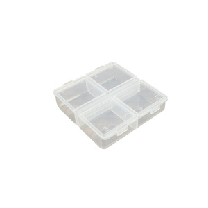 4-Compartment Nail Art Storage Box With Lid For Nail Tips Jewelry Organizers Desktop Display Case 5.5x5.8x1.8cm - Product Image 5