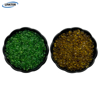 ODM OEM 2-4MM 6-9MM Piedras de vidrio plano Cuentas de vidrio transparente Guijarros de vidrio verde Azul Rojo utilizados en la decoración del jardín