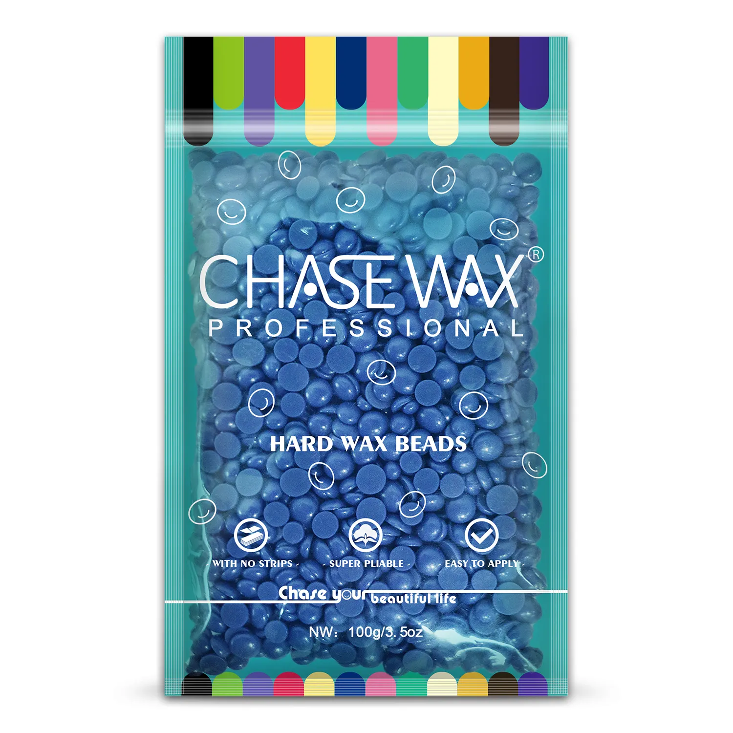 Chase balmumu 100g yüksek esneklik mavi Film toptan balmumu fasulye tüy dökücü en iyi mavi sert balmumu markalar için SPA Salon