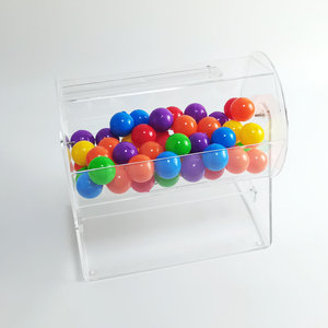 Ticket de baril de tombola Transparent Luckydraw Spinner rotatif boîte d'affichage de tirage au sort de loterie en acrylique transparent - Product Image 4