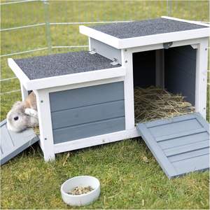 Kediler tavşanlar Bunnies kobay ve gri açık barınak köpek kulübesi için Modern hava ahşap Pet House - Product Image 2