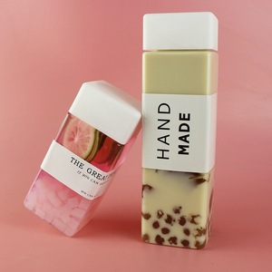 <span class=keywords><strong>Botel</strong></span> jetable de boisson PET de 350ml 400ml 500ml pour tasse de thé au lait Juce bouteilles de jus en plastique de miel avec bouchons à vis - Product Image 3