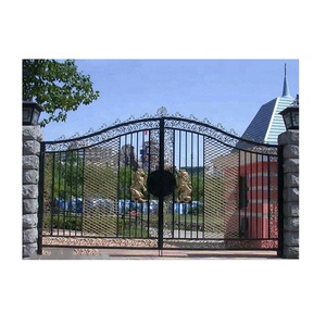 Belle maison Porte en fer forgé Villa Porte automatique principale Maison de haute qualité Conceptions de porte principale Portes d'allée pivotantes - Product Image 6