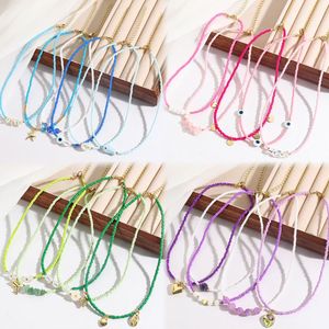 Vente en gros de bijoux tendance Collier multi-couches pour femmes avec chaîne de clavicule en pierre naturelle perlée Collier ras du cou en perles de <span class=keywords><strong>millet</strong></span> de Bohème - Product Image 3