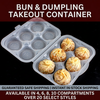 Boîte d'emballage personnalisée en plastique jetable à 6 compartiments pour pains vapeur, raviolis et siomai à emporter