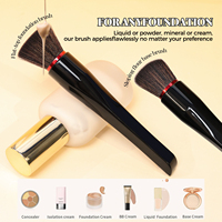 Lot de 2 maquillages pour les yeux de luxe, avec manche en bois noir, tube en aluminium épaissi, végétalien, sans cruauté, logo personnalisé, pour voyage, marque privée