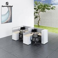 SpaceUnited Mobilier de bureau de luxe Poste de travail modulaire pour deux personnes