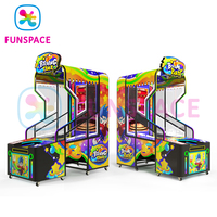 Funspace Factory Vente en gros de machines d'arcade à pièces, machine de jeu vidéo de lancer de balle avec système de récompense par ticket