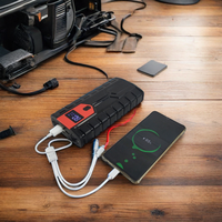 Démarreur de voiture portable 8000 mAh avec lumière LED, compresseur d'air, batterie d'urgence multifonction pour voitures, camions, motos
