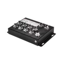 Xallcom X91010-M EN50155 M12 Switch Jaringan Industri 10 Port 1000M VLAN SNMP Kompatibel POE QoS Tahan Banting Terkelola 20G