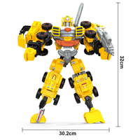 TOMMABO 5 en 1 coche de transformación Robot de juguete vehículo de ingeniería Robot transformador DIY deformación vehículo de construcción