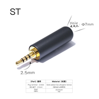 Conectores de Audio AC Chapados en Oro de la Marca ST, Completamente Nuevos, Conector de Cable Jack de 3.5mm, 4.4mm, 2.5mm, Conector para Auriculares, Cortocircuito