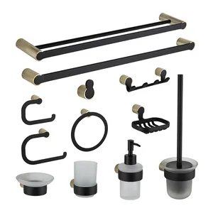 bathroom hotel accessories wall mounted Zinc alloy 12 piece retro luxury bathroom hardware accessories set